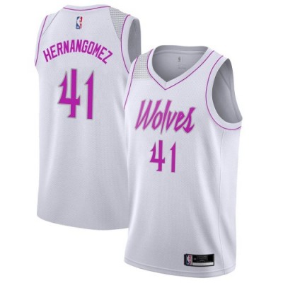 Nike Minnesota Timberwolves #41 Juan Hernangomez White Youth NBA Swingman Earned Edition Jersey